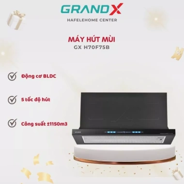 Máy hút mùi âm tủ GrandX GX H70F75B/H70F75SB – Công suất mạnh, êm ái