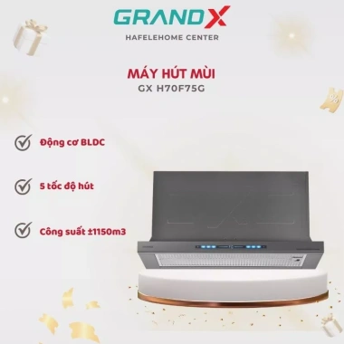 Máy hút mùi âm tủ GrandX GX H70F75G/SG - Lọc Than Hoạt Tính, Tiết kiệm điện, Giá 4.1 triệu