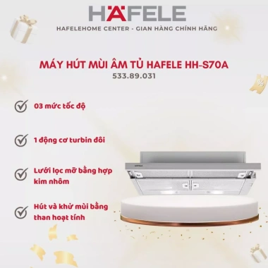 Máy hút mùi âm tủ Hafele HH-S70A 533.89.031 công suất mạnh, giảm 22% chỉ 5.08 triệu