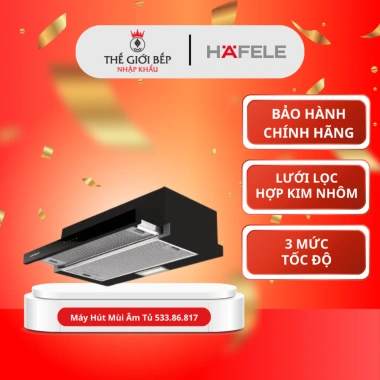Máy Hút Mùi Âm Tủ Hafele HH-TT70A: Kính Chống Bẩn, Cảm Ứng 3 Tốc Độ, Động Cơ Êm, Khử Mùi Than Hoạt Tính