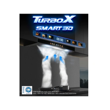Máy hút mùi âm tủ KOCHER Turbo Smart 3D X3D-350D.AUC - Auto Clean, Bền đẹp, Dễ vệ sinh, 9.35 triệu