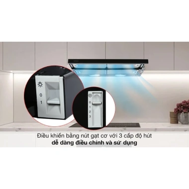 Máy hút mùi âm túng mặt kính đen Hafele HH-SG70A - 3 cấp độ hút, 6,772,570 VND
