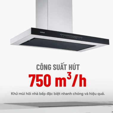 Máy hút mùi áp lực tường HC-W705B Hafele - giảm giá 18%, công suất mạnh, ồn thấp
