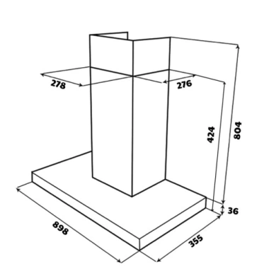 Máy hút mùi áp tường GrandX GX H90T78B/SB - Công suất mạnh, thiết kế hiện đại, giảm 21% còn 6,595,416₫