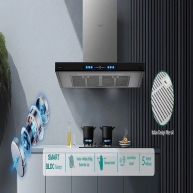 Máy hút mùi áp tường GrandX GX H90T78B/SB - Công suất mạnh, thiết kế hiện đại, giảm 21% còn 6,595,416₫
