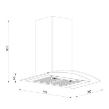 Máy hút mùi GRANDX GX H70C55 - Thiết kế sang trọng, ít ồn, giảm giá 16% chỉ 3.072.900₫ 3