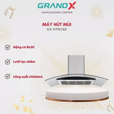 Máy hút mùi GrandX GX H70C62/H70C62S – Vận hành êm, dễ lắp đặt, giá 3.987.736 VND