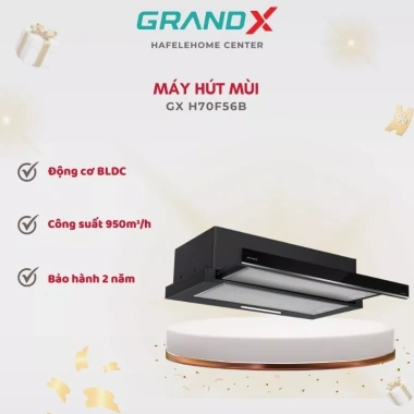 Máy hút mùi Grandx GX H70F56B - Bền bỉ, công suất mạnh, giảm 22% còn 2.546.300₫