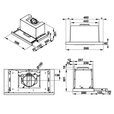 Máy hút mùi Hafele HH-TG60E 539.81.073 - Thiết kế sang trọng, hoạt động êm, lọc than hoạt tính, dễ vệ sinh, giảm giá 20% 8