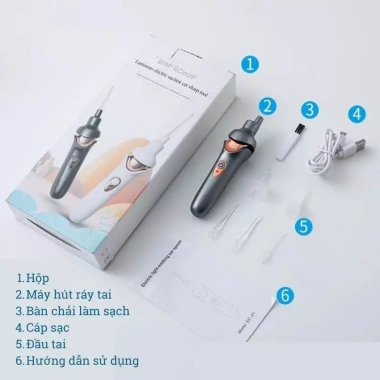 Máy hút ráy tai Ear Scoop đèn LED, đầu silicone mềm mại, an toàn cho bé - 260.000₫ 9 Máy hút ráy tai Ear Scoop đèn LED, đầu silicone mềm mại, an toàn cho bé - 260.000₫ 9