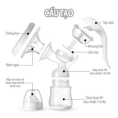 Máy hút sữa bằng tay Jubon 2 lực hút và cổ hút lớn, giảm giá 132.500 VND 8