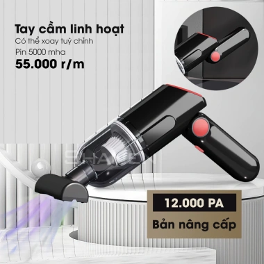 Máy hút thổi bụi cầm tay không dây Shanen 20.000Pa Hút thổi ô tô sofa nệm chỉ 369.000đ