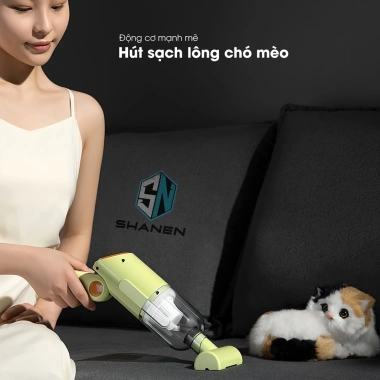 Máy hút thổi bụi cầm tay không dây Shanen 20.000Pa Hút thổi ô tô sofa nệm chỉ 369.000đ