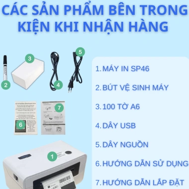 Máy in đơn hàng Shoptida SP46 - In phiếu, minicode, bảo hành 12 tháng, chỉ 1,377,000₫ 6