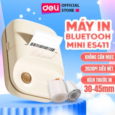 Máy In Nhãn Mini DELI ES441 In Nhiệt Cầm Tay Bluetooth QRCode Mã Vạch 469.000đ