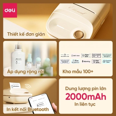 Máy In Nhãn Mini DELI ES441 In Nhiệt Cầm Tay Bluetooth QRCode Mã Vạch 469.000đ 2 Máy In Nhãn Mini DELI ES441 In Nhiệt Cầm Tay Bluetooth QRCode Mã Vạch 469.000đ 2