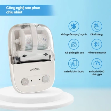 Máy In Nhãn Nhiệt Bluetooth Mini - In Tem Giá, Sticker cho Android & iOS, 660.000₫
