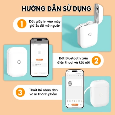 Máy In Nhiệt Mini Cầm Tay AYIN D11Pro Bluetooth - In Hình Bé, Mã Vạch, Giá 90k 8