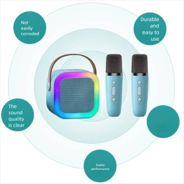 Máy Karaoke Mini Bluetooth K12 - Loa, Micro không dây USB, Đèn RGB, Sạc lại, 139.876₫ 6