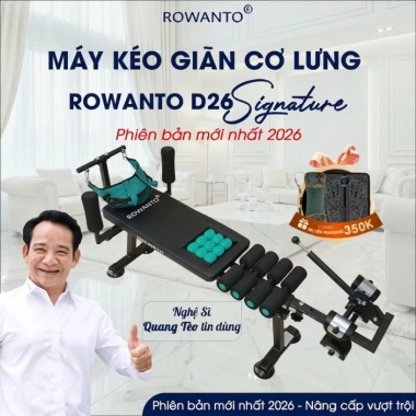 Máy kéo giảm cột sống ROWANTO D26 – Hỗ trợ cải thiện thắt vị đĩa đệm, an toàn tại nhà, giảm giá 20%
