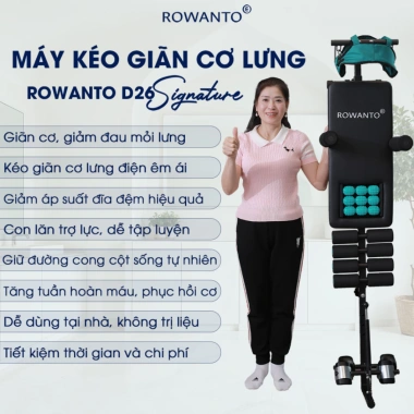 Máy kéo giảm cột sống ROWANTO D26 – Hỗ trợ cải thiện thắt vị đĩa đệm, an toàn tại nhà, giảm giá 20%