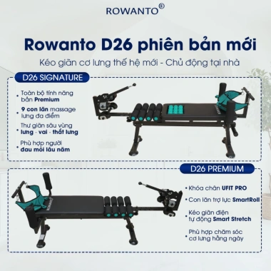 Máy kéo giảm cột sống ROWANTO D26 – Hỗ trợ cải thiện thắt vị đĩa đệm, an toàn tại nhà, giảm giá 20%