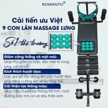 Máy kéo giảm cột sống ROWANTO D26 – Hỗ trợ cải thiện thắt vị đĩa đệm, an toàn tại nhà, giảm giá 20%
