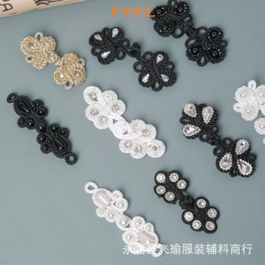 Máy khâu tay retro hạt thủy tinh kim cương giả – phù hợp hanfu sườn xám, giá ưu đãi 76.358₫
