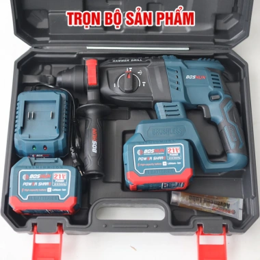 Máy Khoan Bê Tông Pin 3 Chức Năng BOSHUN BS-R2.803H - Chân Pin Phổ Thông, Bảo Hành Chính Hãng, Giá Ưu Đãi 799.000₫ 8