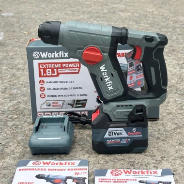 Máy Khoan Bê Tông WF-RH1.902MN Workfix Tạo Xung Không Chổi Than Lực Đập 1.9J Trọng Nhẹ
