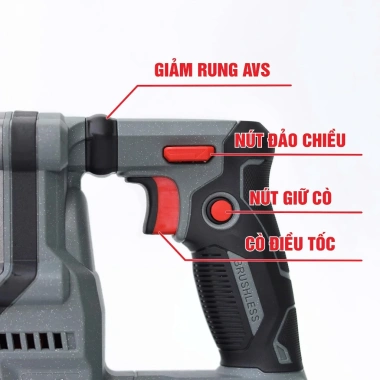Máy khoan bê tông WORKFIX WF‑RH2.203PRO – Chống rung, chống lật, anti‑kickback
