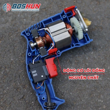 Máy khoan điện BOSHUN BS-ED750W 750W đầu kẹp 13mm búa khoan tường siêu mạnh giá 498.000 VND 4