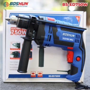Máy khoan điện BOSHUN BS-ED750W 750W đầu kẹp 13mm búa khoan tường siêu mạnh giá 498.000 VND 7