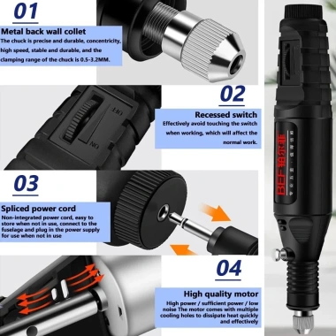 Máy khoan điện mini ABS đa năng 12V 13W - Cắt & đánh bóng, giá chỉ 145.000 VNĐ 8