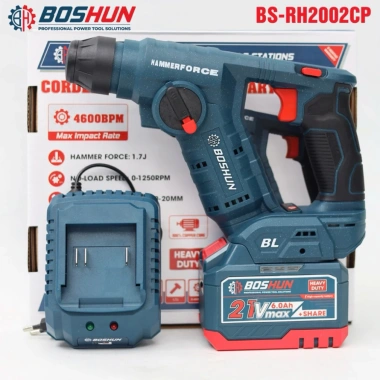 Máy khoan đục bê tông BOSHUN BS‑RH2.002CP – Động cơ không chổi than, lực 1.7J, chỉ 833.000₫