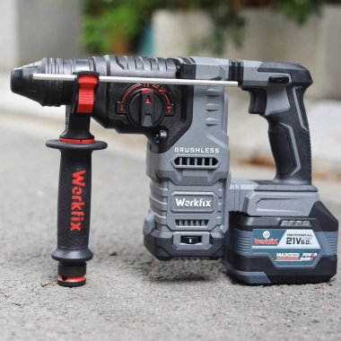 Máy khoan đục bê tông WORKFIX WF-RH3.003PRO 6 cấp tốc, lực đập 3.0J, giảm rung AVS - Giá ưu đãi 1,379,000 VND 2 Máy khoan đục bê tông WORKFIX WF-RH3.003PRO 6 cấp tốc, lực đập 3.0J, giảm rung AVS - Giá ưu đãi 1,379,000 VND 2