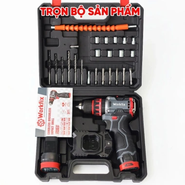 Máy khoan không dây WORKFIX WF-ID1.610BL 3 chức năng, đầu kẹp Auto Look 10mm, tặng bộ phụ kiện - 854.000₫ 9
