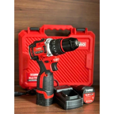 Máy khoan pin 10Li 18V không chổi than 3 chức năng, móc inox, kèm bộ 2 pin và sạc, giá ưu đãi 515.000₫ 2
