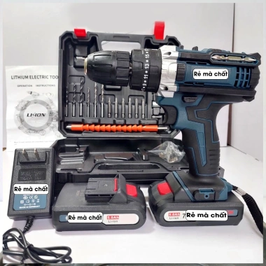 Máy khoan pin 72V 3 trong 1 - Khoan, vít, búa và phụ kiện, giá ưu đãi 135k