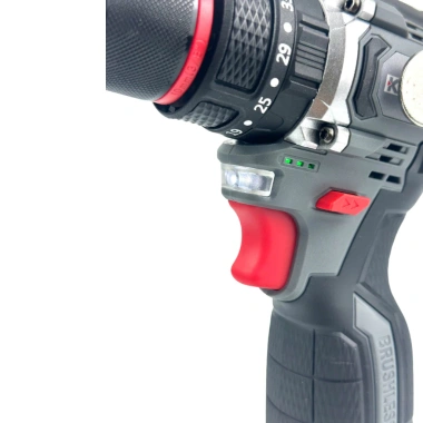 Máy khoan pin Kampro K-7.038 3 chức năng, đầu kẹp autolock, không chổi than
