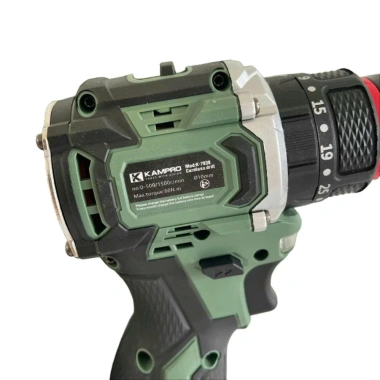 Máy khoan pin Kampro K-7.038 Xanh 3 chức năng, đầu kẹp autolock, động cơ không chổi than, giá chỉ 518.000₫ 8 Máy khoan pin Kampro K-7.038 Xanh 3 chức năng, đầu kẹp autolock, động cơ không chổi than, giá chỉ 518.000₫ 8