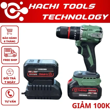 Máy Khoan Pin THPRO TH13 3 chức năng, đầu 13ly Autolock, động cơ không chổi than, 418.000đ