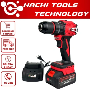 Máy khoan pin THPRO TH7.713 3 chức năng, đầu 13mm Autolock, động cơ không chổi than, chân pin phổ thông - giá chỉ 379.000₫