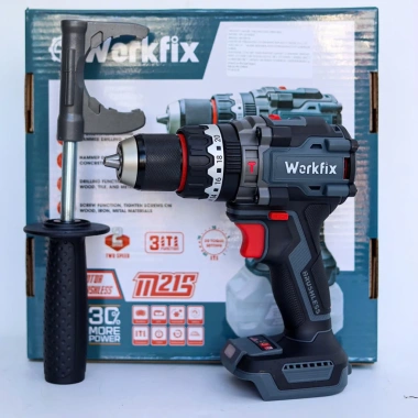 Máy khoan pin WORKFIX WF-ID160AK Anti‑kickback 160Nm, 13mm, Không chổi than, Khoá trục – 1,44 tr