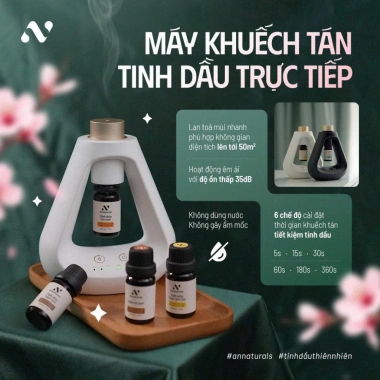 Máy khuếch tán tinh dầu AN Naturals 50m2 - Giá ưu đãi 1.150.000, kèm 3 phần quà 3 Máy khuếch tán tinh dầu AN Naturals 50m2 - Giá ưu đãi 1.150.000, kèm 3 phần quà 3