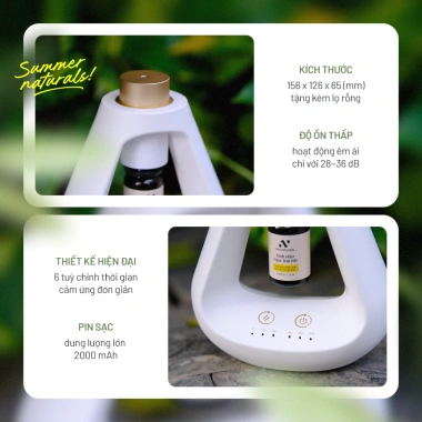 Máy khuếch tán tinh dầu AN Naturals 50m2 - Giá ưu đãi 1.150.000, kèm 3 phần quà 5 Máy khuếch tán tinh dầu AN Naturals 50m2 - Giá ưu đãi 1.150.000, kèm 3 phần quà 5