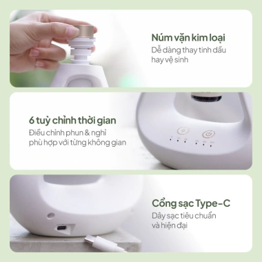 Máy khuếch tán tinh dầu AN Naturals 50m2 - Giá ưu đãi 1.150.000, kèm 3 phần quà 7 Máy khuếch tán tinh dầu AN Naturals 50m2 - Giá ưu đãi 1.150.000, kèm 3 phần quà 7