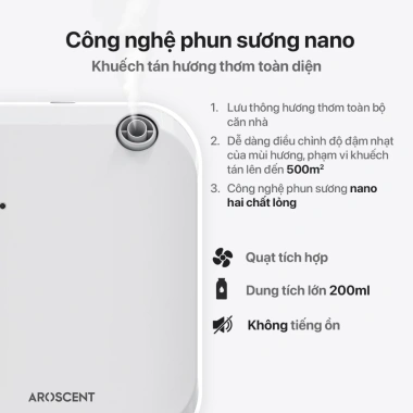 Máy khuếch tán tinh dầu Aroscent SP200 - Xông thơm phòng, giảm giá 1.389.000đ 2