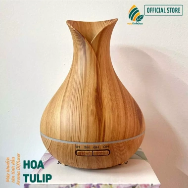 Máy khuếch tán tinh dầu Hoa Tulip VUATINHDAU 550ml Làm sạch không khí, chỉ 308.000₫
