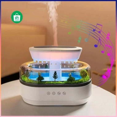 Máy khuếch tán tinh dầu phun sương phòng ngủ, tạo ẩm, âm thanh mưa Đà Lạt - Giá chỉ 577.220₫ 10